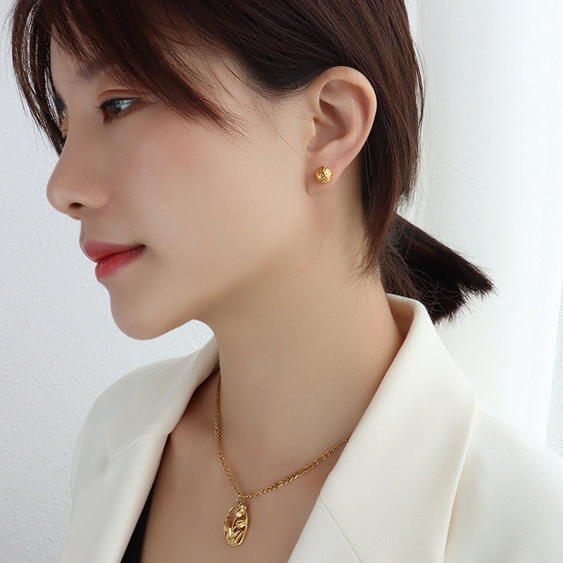 Ziya Mini Gold Ball Studs