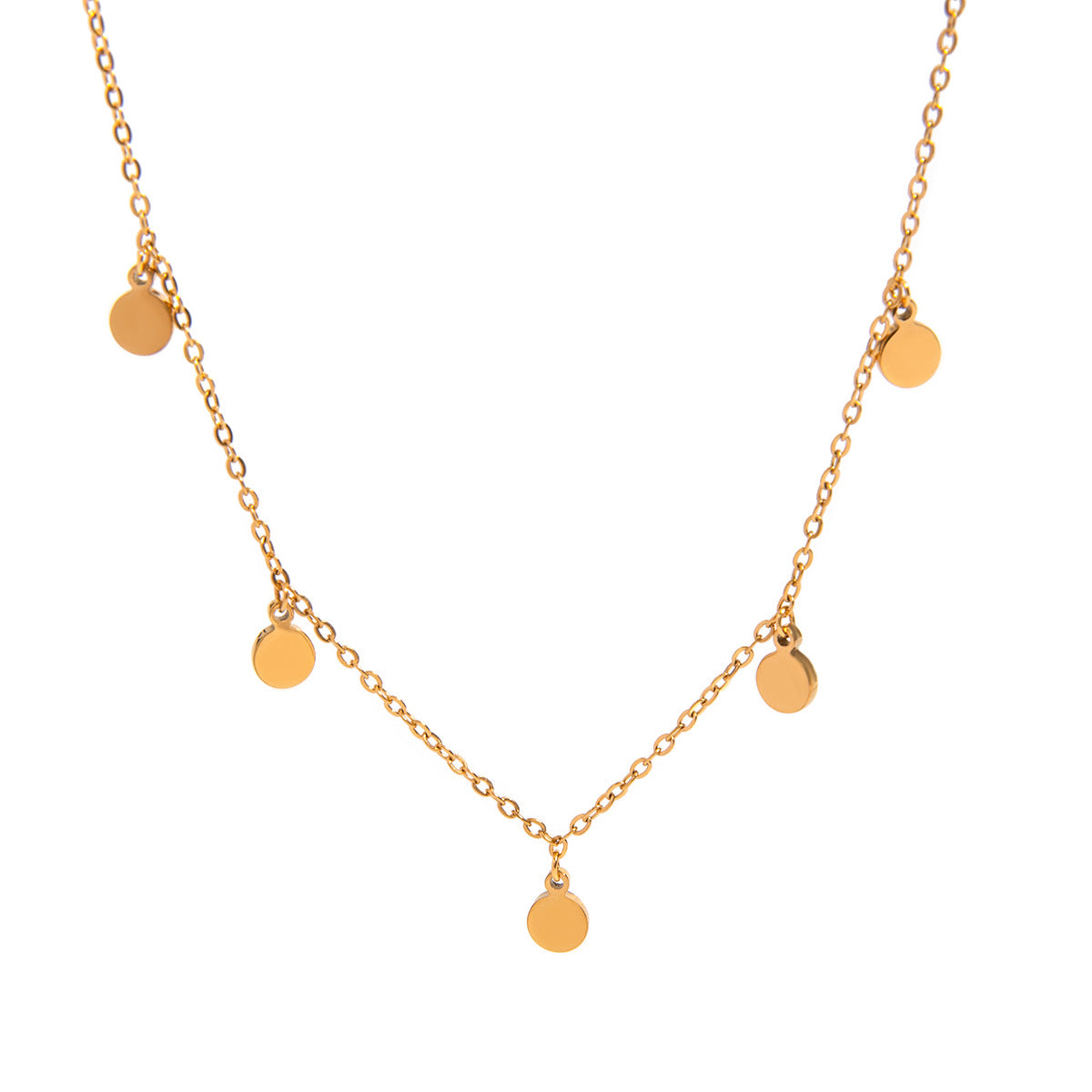 Ziya Minimal Gold Disc Necklace