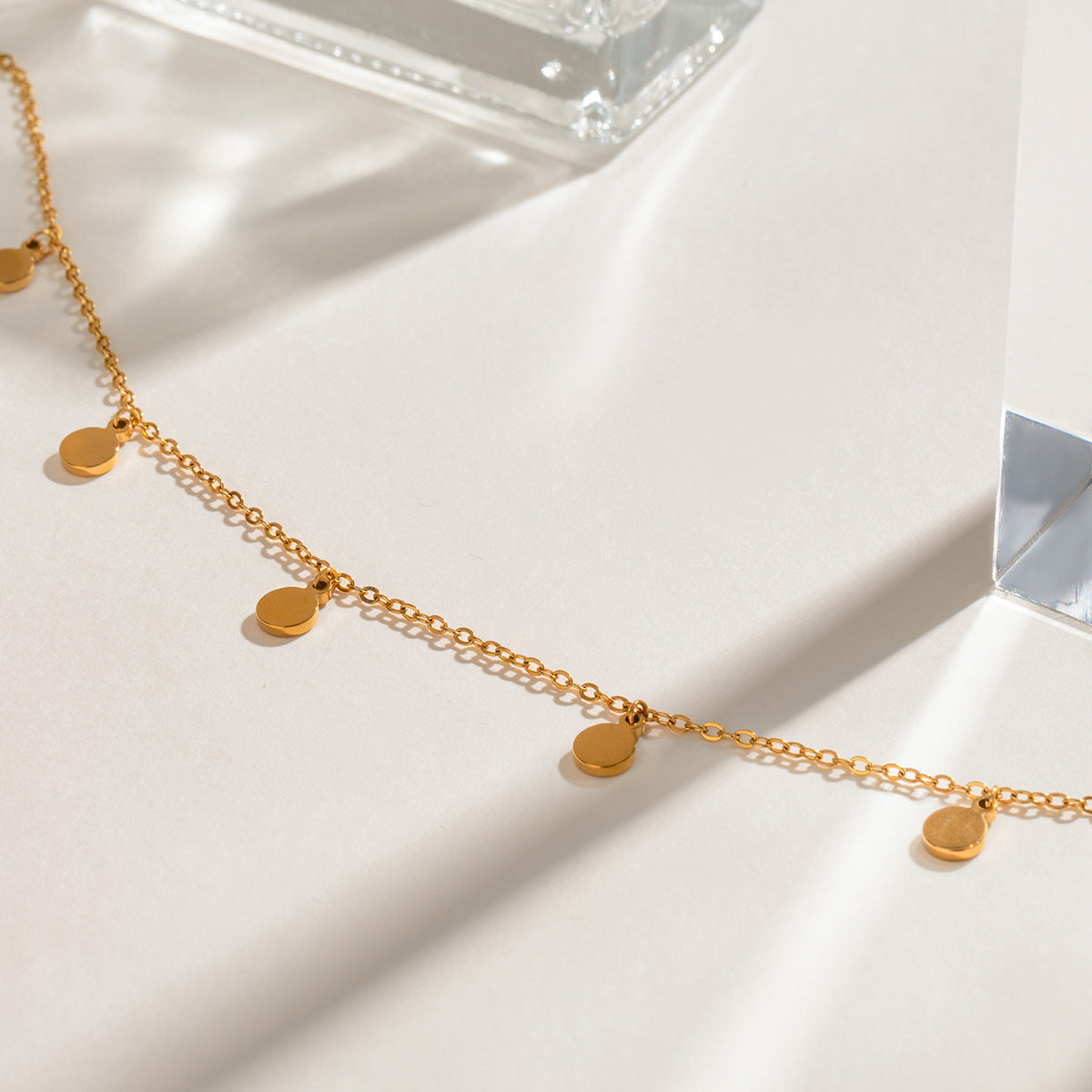 Ziya Minimal Gold Disc Necklace