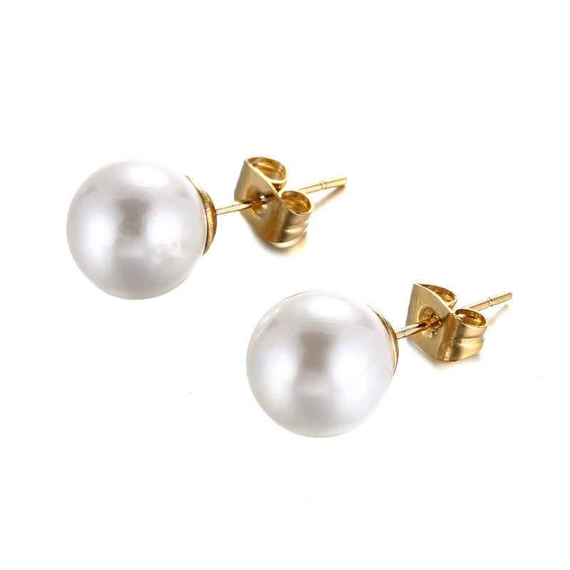 Ziya Classic Pearl Stud Earrings