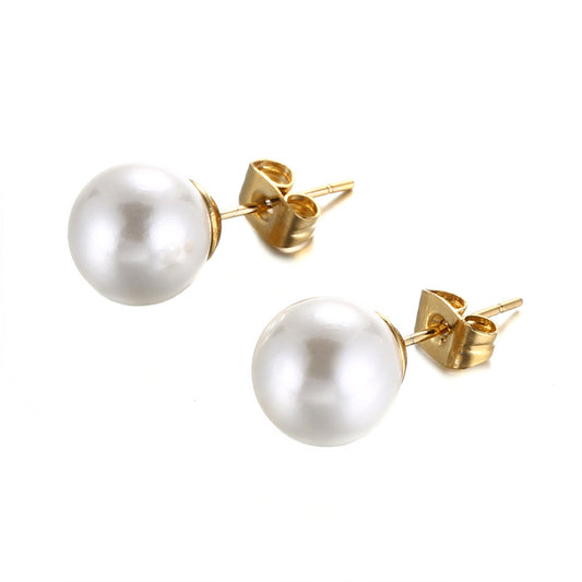 Ziya Classic Pearl Stud Earrings