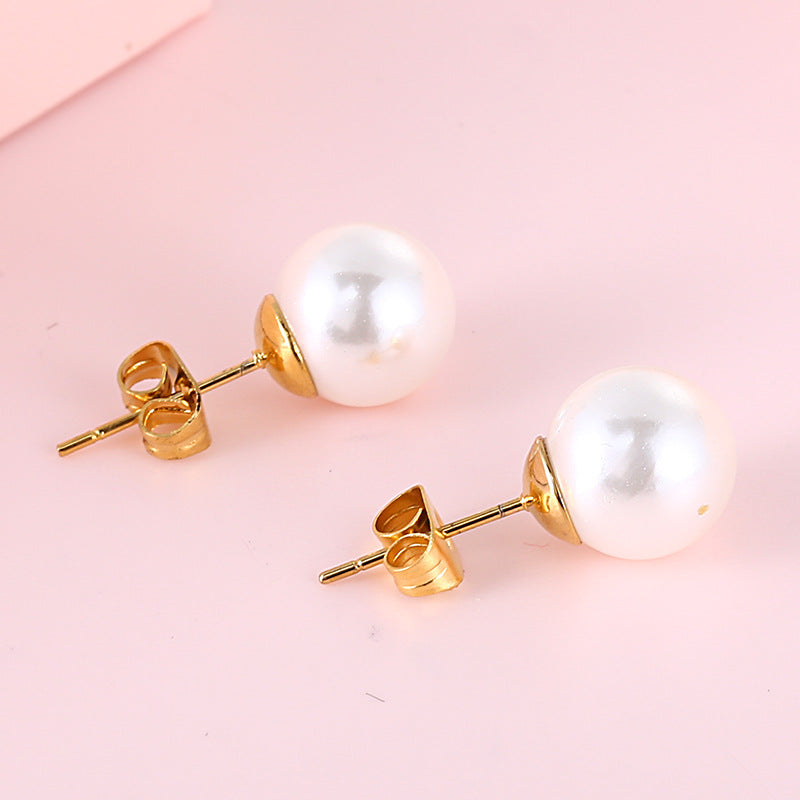 Ziya Classic Pearl Stud Earrings
