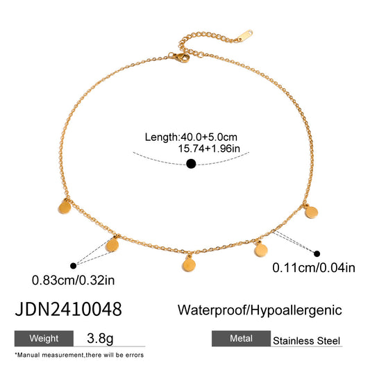 Ziya Minimal Gold Disc Necklace